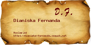 Dianiska Fernanda névjegykártya